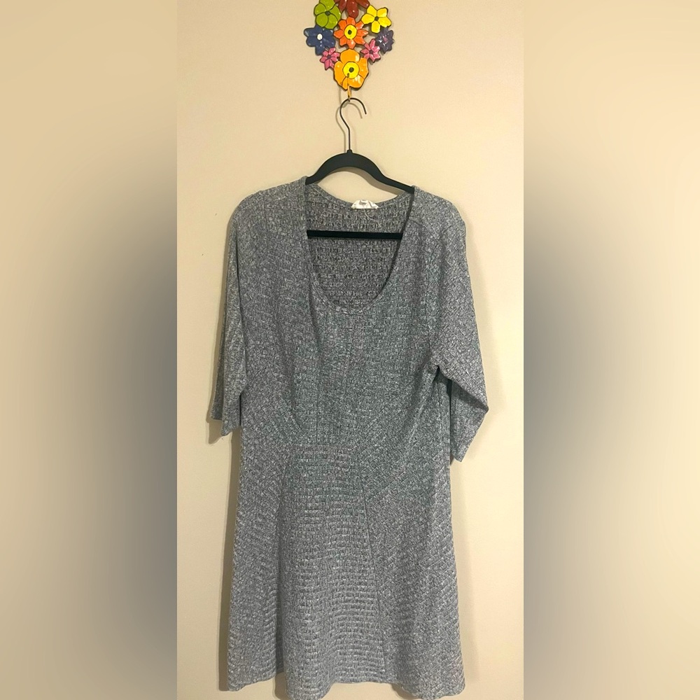 CloudChaser, 2x, gray, low-cut, skater dress